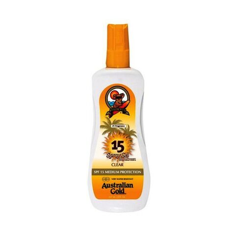 Australian Gold Clear Spray Gel, Medium Protection SPF 15